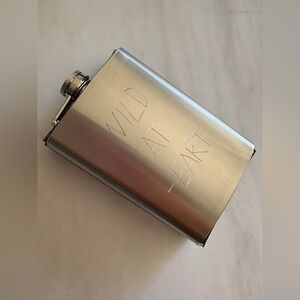 Stainless Steel Flask with Hand Crafted Engraved Design -  Wild at Heart